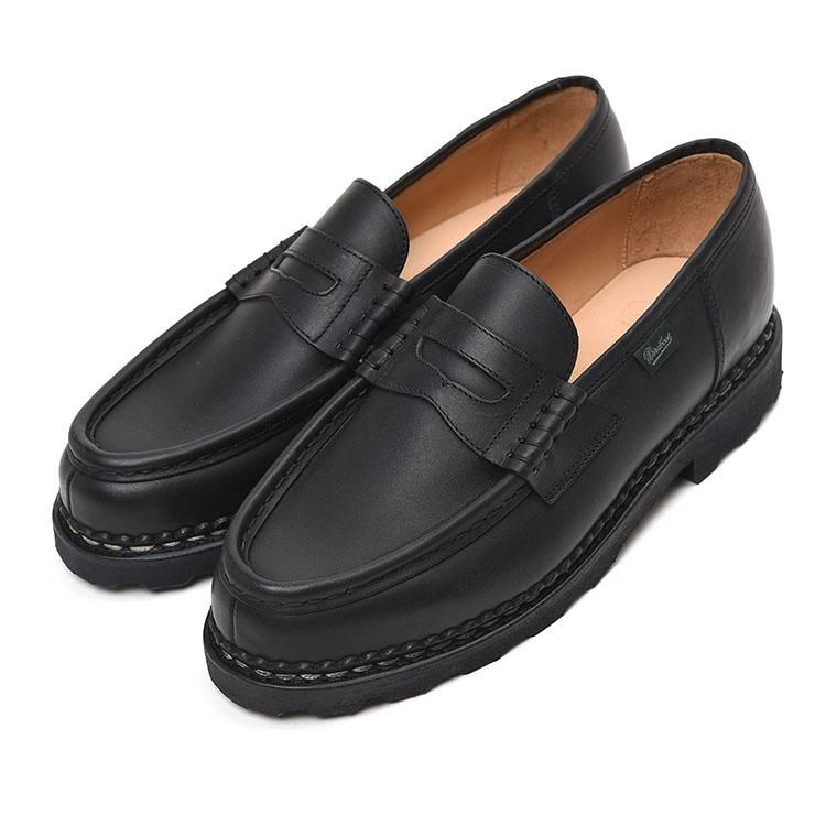 未使用品●Paraboot パラブーツ REIMS/ランス 099412 Noire-Lis Noir/リスレザー コインローファー/ペニーシューズ ブラック 7 仏製 箱付き