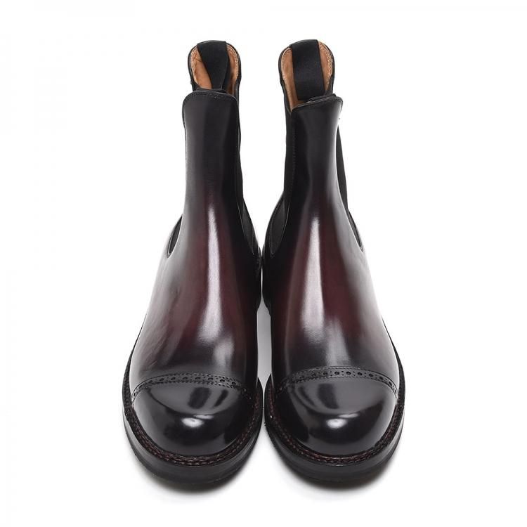 美しい手染め革】ジャコメッティ FG209-002 コロラート NERO/ROSSO 美しい手染め革】ジャコメッティ FG209-002 コロラート NERO/ROSSO