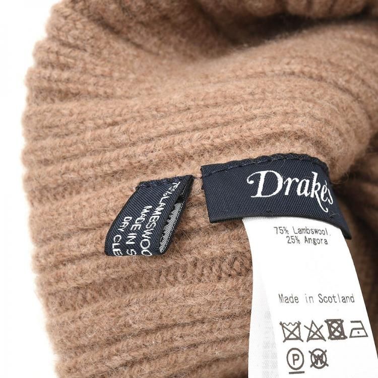 【新品】Drake's／ドレイクス／ニットキャップ／ネイビー