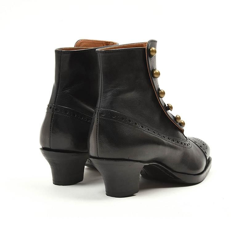 美しいボタンブーツ】ショセ PC-5053HV (ソール別注仕様) ブラック