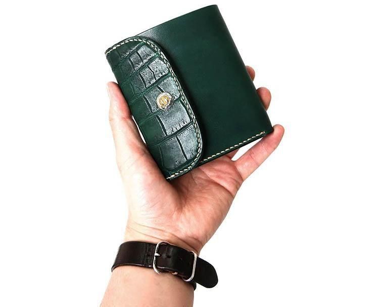 moto leather ブライドルクロコダイル W5 ショートウォレット