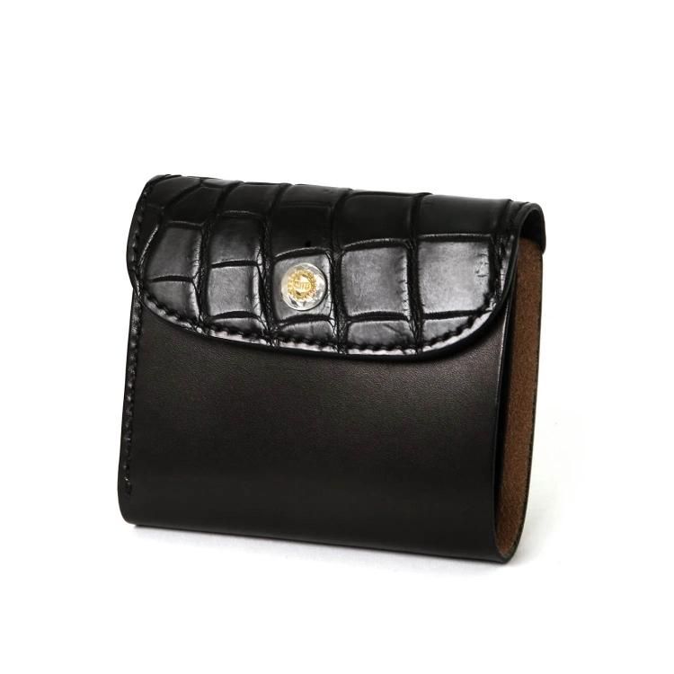 moto leather ブライドルクロコダイル W5 ショートウォレット