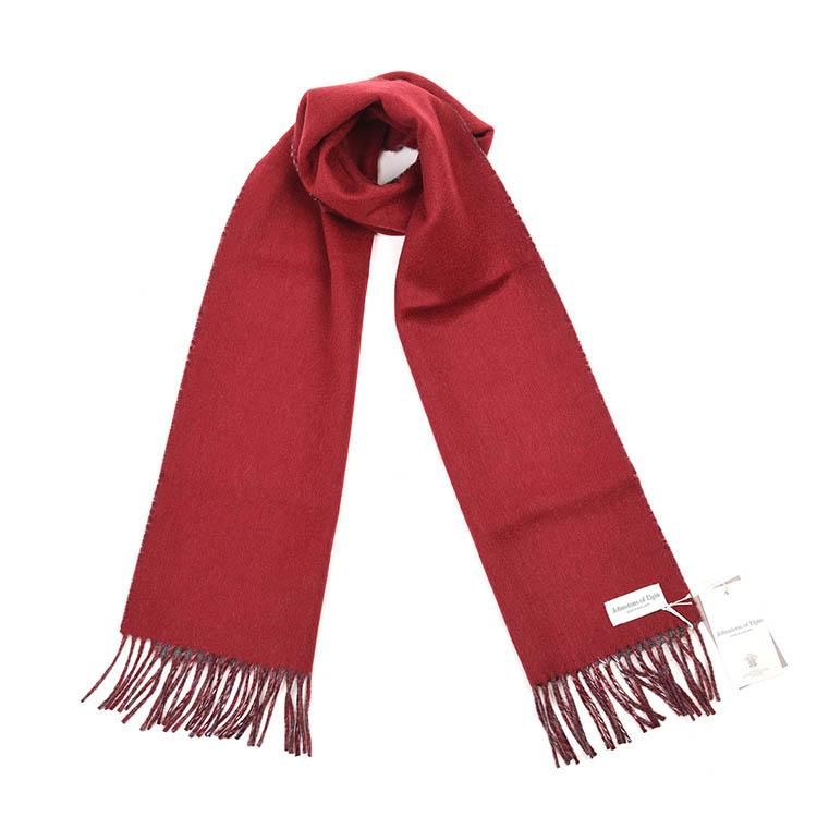 ジョンストンズ WA000020-RU7359 Glen Check×Plain Red (ダブル