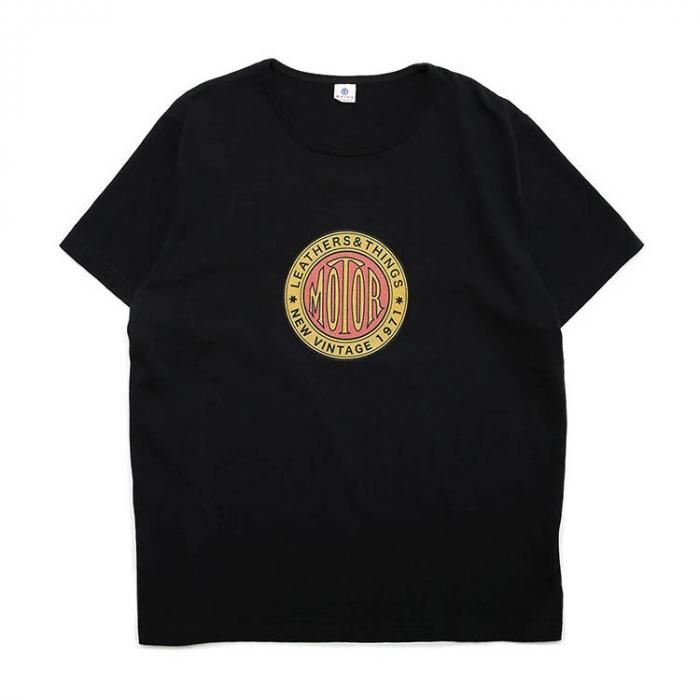 MOTOR NEW VINTAGE プリントロゴTシャツ (黒) -Natoriya