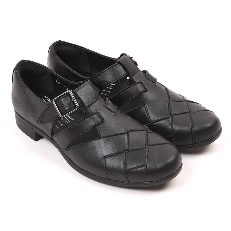 欲しいの 防水レザー】 BL SHOES STRAP MESH TR-029 トラベル 靴