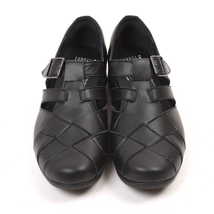 防水レザー】 トラベル TR-029 MESH STRAP SHOES BL