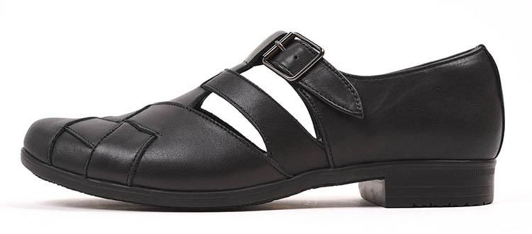 防水レザー】 トラベル TR-029 MESH STRAP SHOES BL