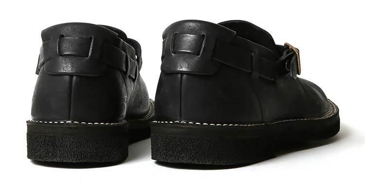 MOTO 7073 ITALIAN COW ベルトスリッポン (BLACK)