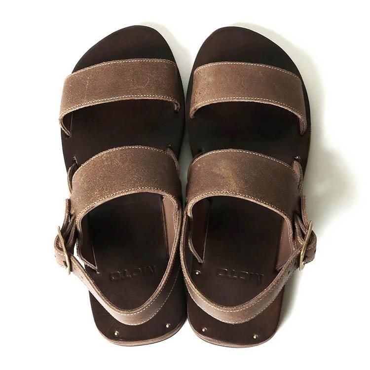 MOTO 16400 ホースバットダブルベルトサンダル (NUBUCK BROWN)