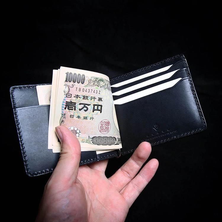 象革財布】 MOTO MC1 エレファント マネークリップ (BLACK)