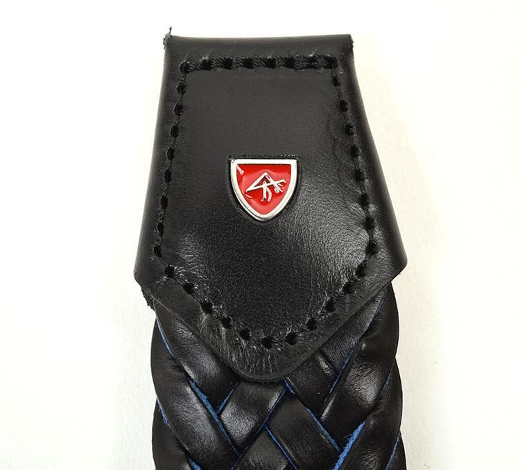 ATHISON CODE:064 レザーメッシュベルト (Dark Navy×Blue)
