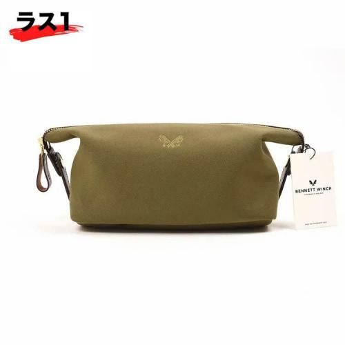 BENNETT WINCH Canvas Wash Bag / Dopp Kit, Olive (メンズ)  バッグ ウォッシュバッグ トイレタリーバッグ クラッチバッグ ベネットウィンチ