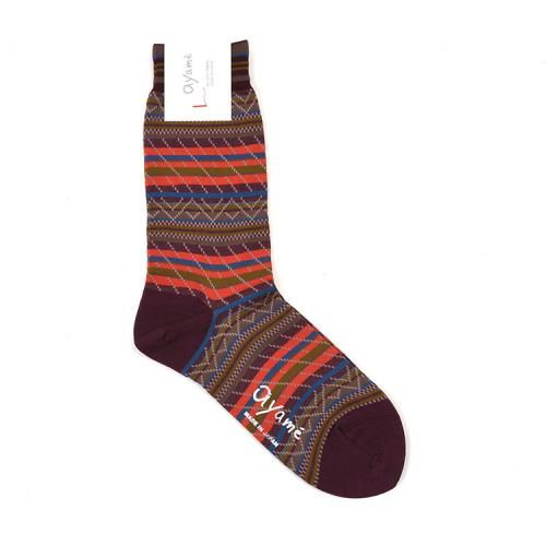 ayame Multi stripe socks AYM006/2302/N (wine)  (ǥ)  å() <img class='new_mark_img2' src='https://img.shop-pro.jp/img/new/icons14.gif' style='border:none;display:inline;margin:0px;padding:0px;width:auto;' />