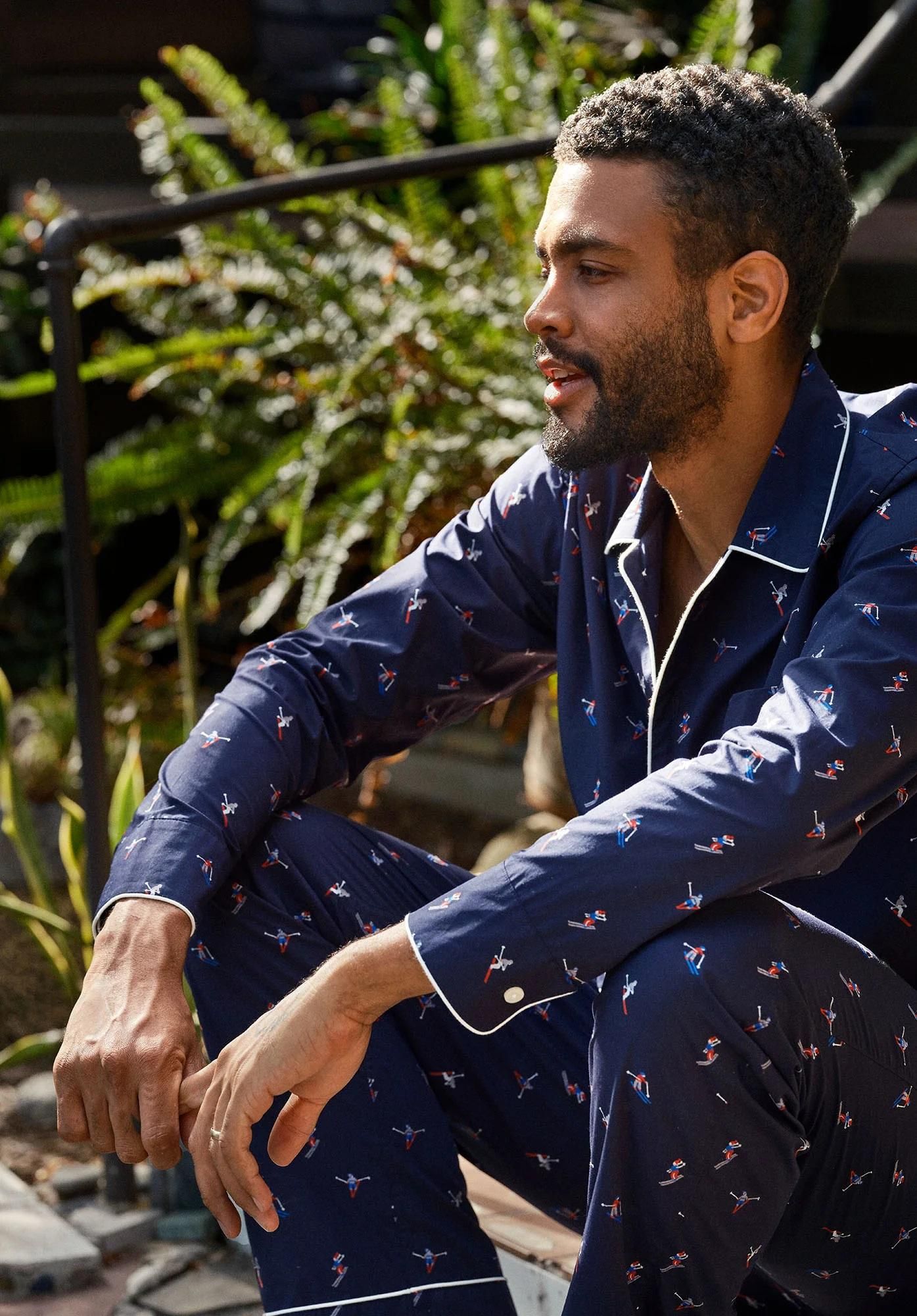 61 SLEEPY JONES スリーピージョーンズ パジャマ ナイトウェア SLEEPY JONES】メンズ/Henry Pajama Set/Ski Print Jacquard