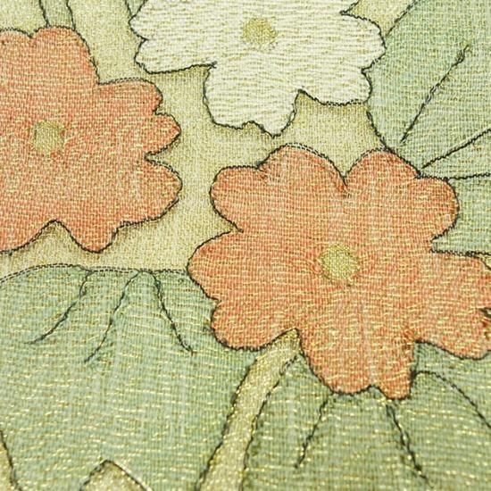 正絹 袋帯 お太鼓柄 新品 白地 オフホワイト 菊 お出かけ 訪問 正絹 袋帯 お太鼓柄 新品 白地 オフホワイト 菊 お出かけ 訪問