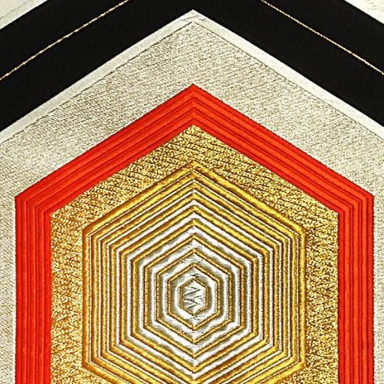 訳あり難もの 正絹袋帯 大特価 金襴亀甲柄 長期在庫品 新品