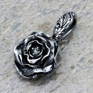 쥬ȡڥȣ̡ʥۥ磻ȥɡ : Elegant Rose Pendant L (White Diamond)