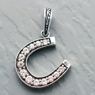 ۡ塼ڥȡʥۥ磻CZ : Horseshoe Pendant (White CZ)