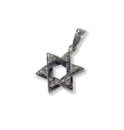 ジューイッシュ・スター・チャーム（ホワイトCZ） : Jewish Star Charm (White CZ)