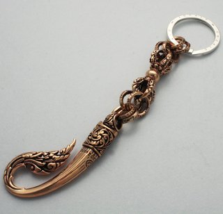 ٥󡦥ɥ饴󡦥ɡʥ֥󥺡 : Tibetan Dragon Dorje Key Chain (Bronze)