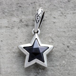 奨ɡӡڥȡʥ֥åCZ : Jeweled Ivy Star Pendant (Black CZ)