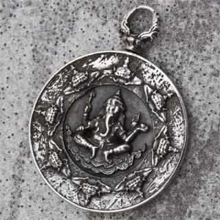 ֥͡ɡ󡦥ڥ : Ganesh & Double Dorje Coin Pendant