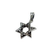 塼å塦㡼ʥ֥åCZ : Jewish Star Charm (Black CZ)