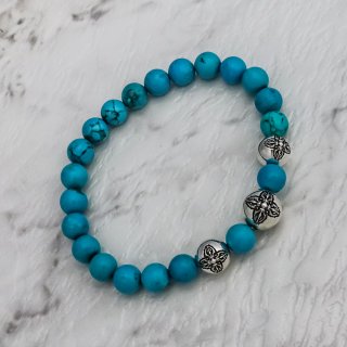 ȡ󡦥֥쥹å w/ ֥롦ɡӡʥ) : Stone Bracelet w/ Double Dorje Bead (Turquoise)