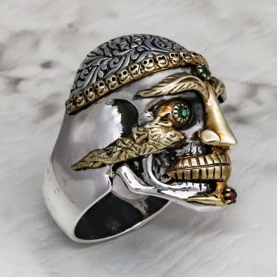 チベタン・モンク・スカル・リング : Tibetan Monk Skull Ring 