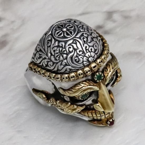 チベタン・モンク・スカル・リング : Tibetan Monk Skull Ring 