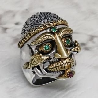 チベタン・モンキー・スカル・リング : Tibetan Monkey Skull Ring - ZOCALO ONLINE SHOP