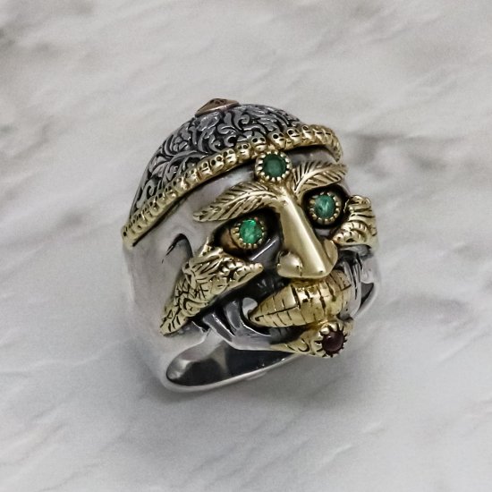 チベタン・モンク・スカル・リングＳ : Tibetan Monk Skull Ring S - ZOCALO ONLINE SHOP