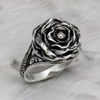 쥬ȡ󥰣̡ʥۥ磻ȥɡ : Elegant Rose Ring L (White Diamond)