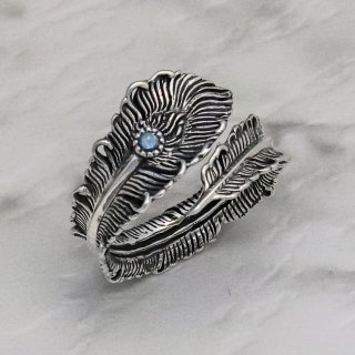 ե˥åơ롦ե󥰡ʥ֥롼ɡ : Phoenix Tail Feather Ring (Blue Diamond)