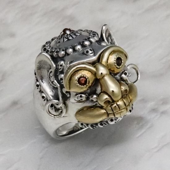 チベタン・モンキー・スカル・リング : Tibetan Monkey Skull Ring - ZOCALO ONLINE SHOP