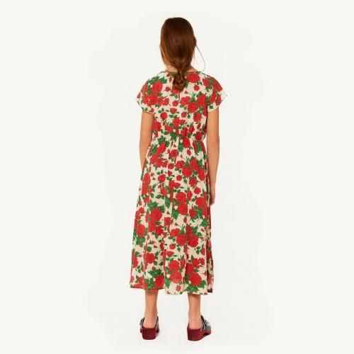 The Animals Observatory 薔薇ワンピース 6Y The Animals Observatory MARTEN KIDS DRESS NUDE ROSES