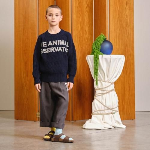 The Animals Observatory／TAO プルオーバー The Animals Observatory BULL KIDS SWEATER BLUE ANIMALS