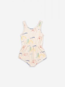 30%OFF!!BOBO CHOSES Playground All Over Terry Fleece Playsuit