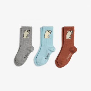 mini rodini  POLAR BEAR 3-PACK SOCKS