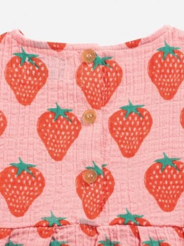 BOBO CHOSESいちご柄 半袖ワンピース 30%OFF!!BOBO CHOSES Strawberry All over oven dress BABY - W