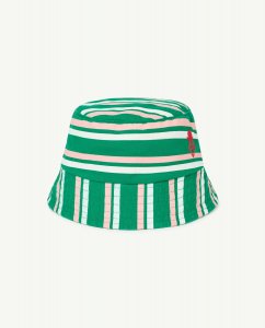 The Animals Observatory STARFISH BABY HAT GREEN STRIPES