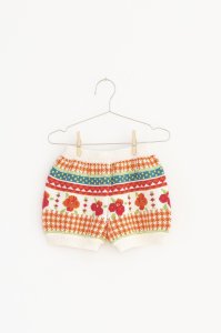 30%OFF!!FISH&KIDS EMBROIDERED FLOWERS KNIT SHORT WOMAN