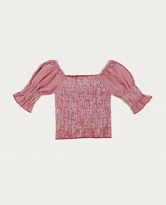 30%OFF!!THE CAMPAMENTO RED CHECKED TOP