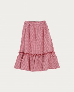 30%OFF!!THE CAMPAMENTO RED CHECKED SKIRT