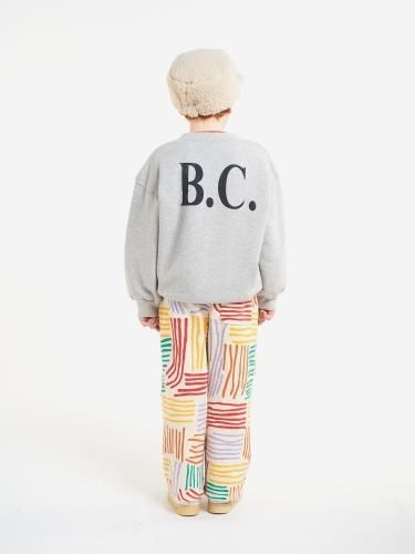 20%OFF!!BOBO CHOSES Cat O'clock grey melange sweatshirt - W 20%OFF!!BOBO CHOSES Cat O'clock grey melange sweatshirt - W