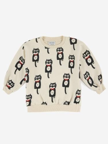 20%OFF!!BOBO CHOSES Cat O'Clock all over sweatshirt - W THE