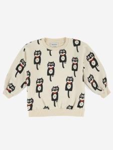 20%OFF!!BOBO CHOSES Cat O'Clock all over sweatshirt