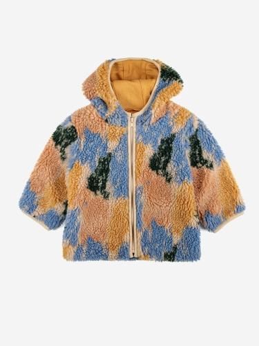 20%OFF!!BOBO CHOSES Shadows jacquard hooded sheepskin jacket BABY