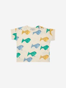 BOBO CHOSES Multicolor Fish All over short sleeve Tshirt BABY