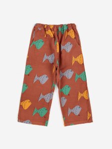 30%OFF!!BOBO CHOSES Multicolor Fish all over woven pants